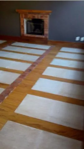 Trabalho de restauração de piso de madeira — Raspadora Taco Brilho Caçapava